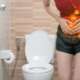 Concept of constipation, diarrhea, abdominal pain or cramps
