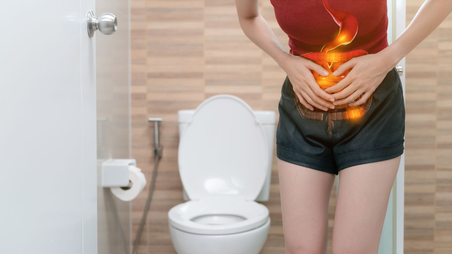 Concept of constipation, diarrhea, abdominal pain or cramps