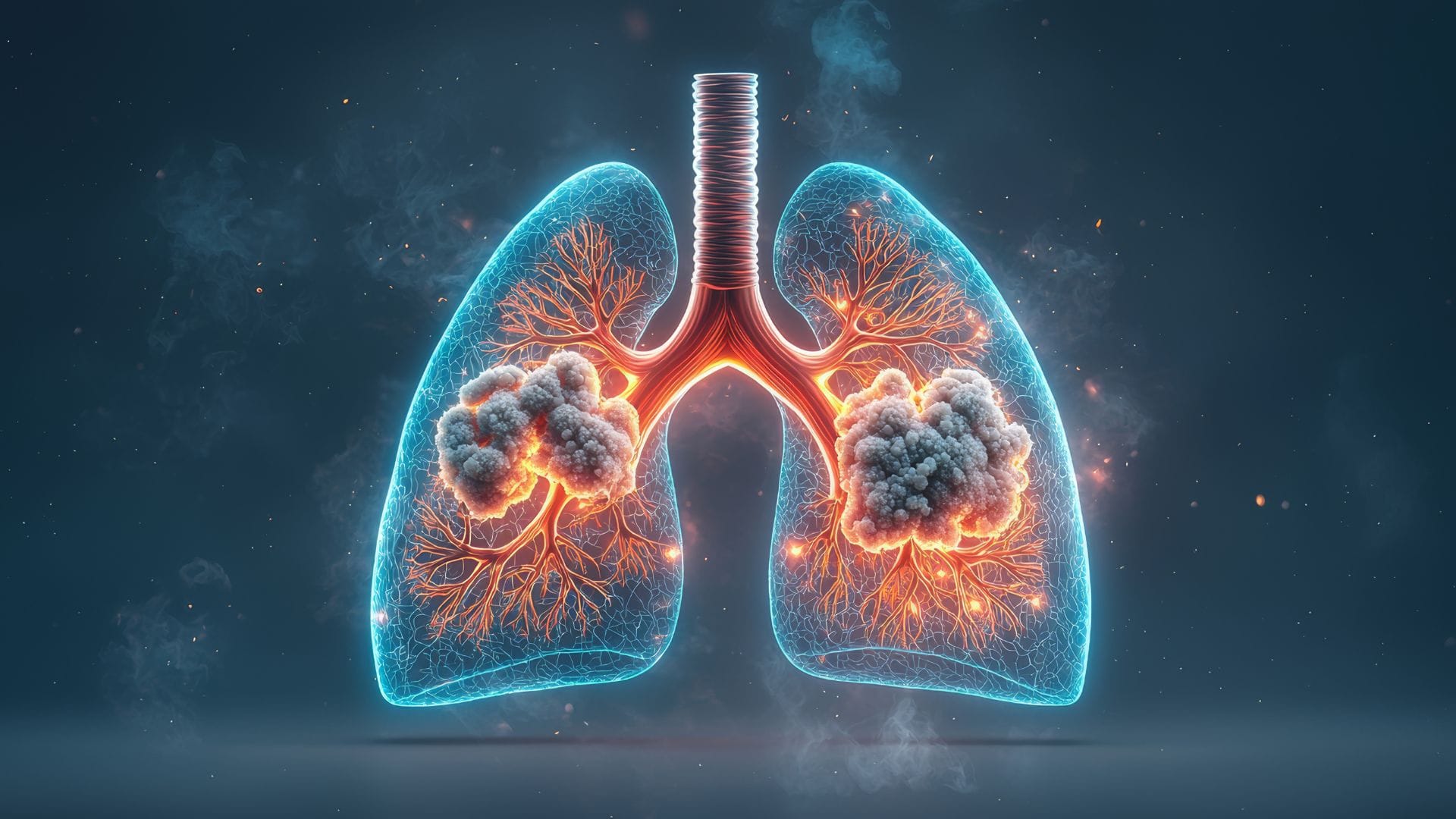 medical illustraion representing Chronic Obstructive Pulmonary Disease (COPD) is a progressive, irreversible lung disease causing chronic breathing difficulties, primarily caused by smoking