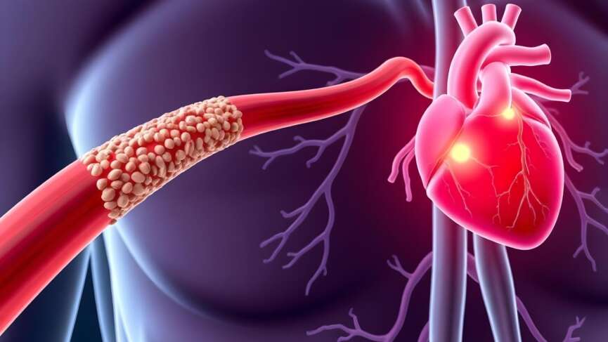 3d human torso with glowing heart and circulatory system representing myocarditis, which is inflammation of the heart muscle (myocardium), typically caused by viral infections