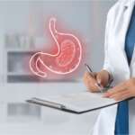 a doctor examining a treatment of gerd