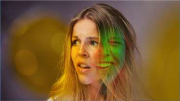 Suffering from hallucinations double exposure with photos of woman representing signs of schizophrenia