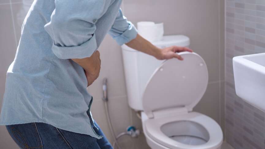 men have abdominal pain, indigestion, gastritis, and showing red flags of constipation