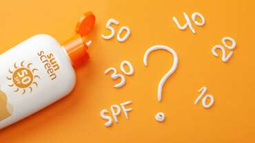 sunscreen protection cosmetics with different SPF numbers