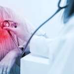 doctor and patient with stethoscope for checkup, consultation, and healthcare at hospital for the diagnosis of atrial fibrillation