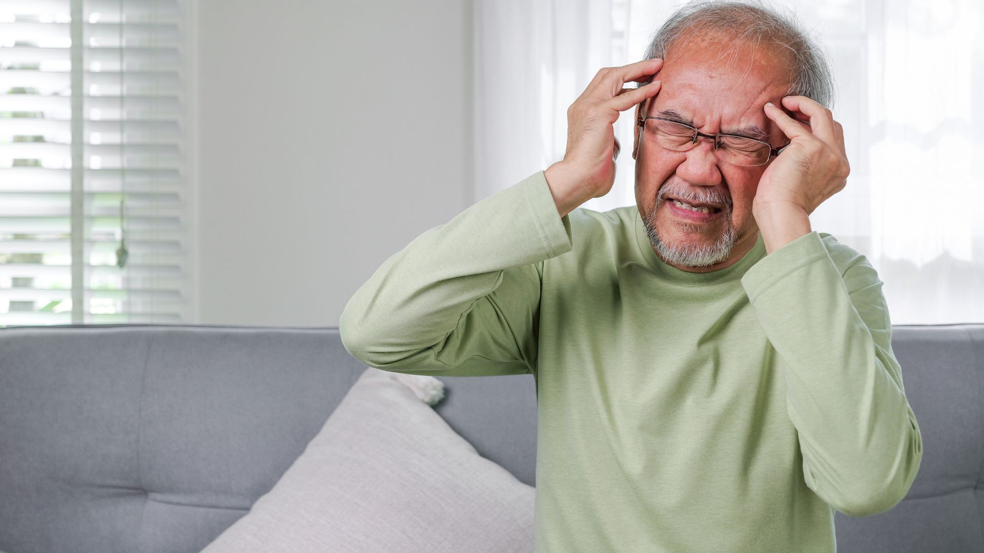 Elderly man with severe symptoms of silent stroke