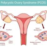 Polycystic ovary syndrome (PCOS), ovarian cysts of the female reproductive system and health risks associated with PCOS