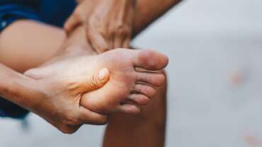 A man having a athlete's foot
