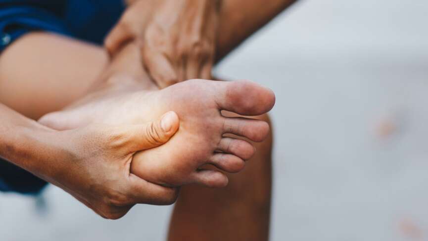 A man having a athlete's foot