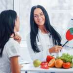 girl understanding the importance of calories from her nutritionist
