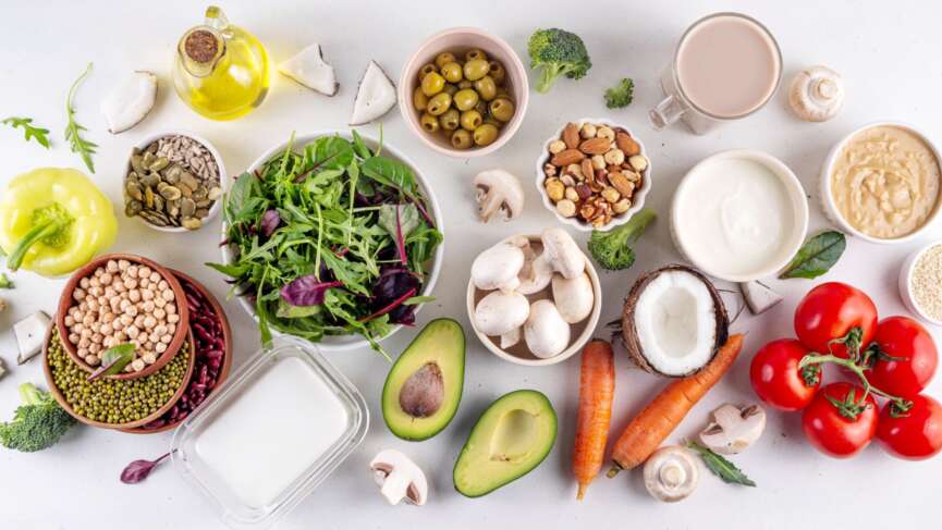 A collection of low-carb and no-sugar foods