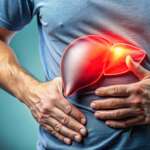 Men having stomachaches are at risk of developing fatty liver disease, representing natural remedies for fatty liver